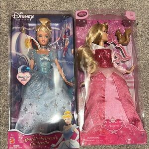 Cinderella & Sleeping beauty dolls